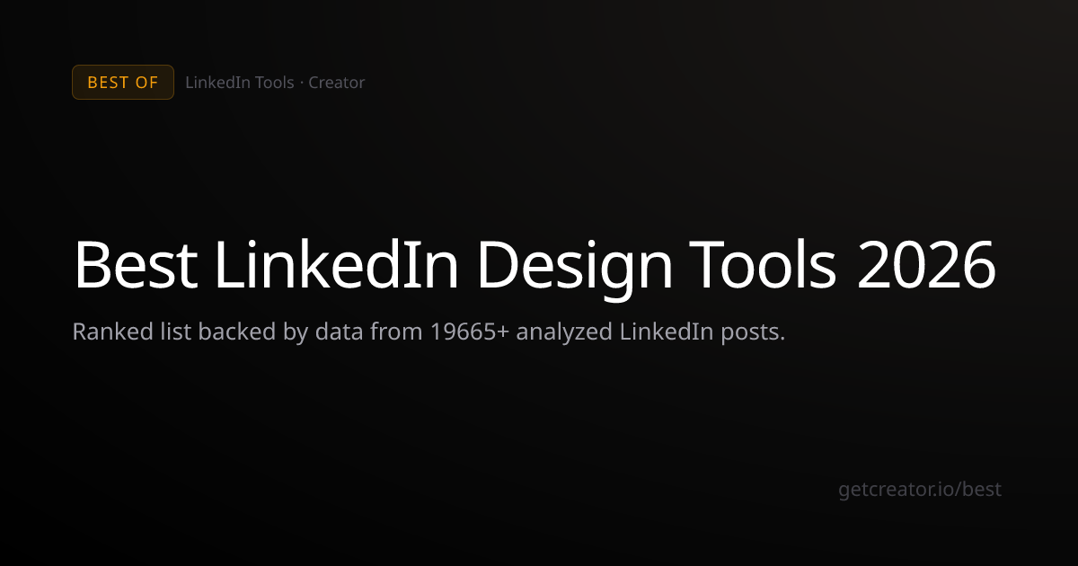 Best LinkedIn Design Tools 2026 (2026) - Creator